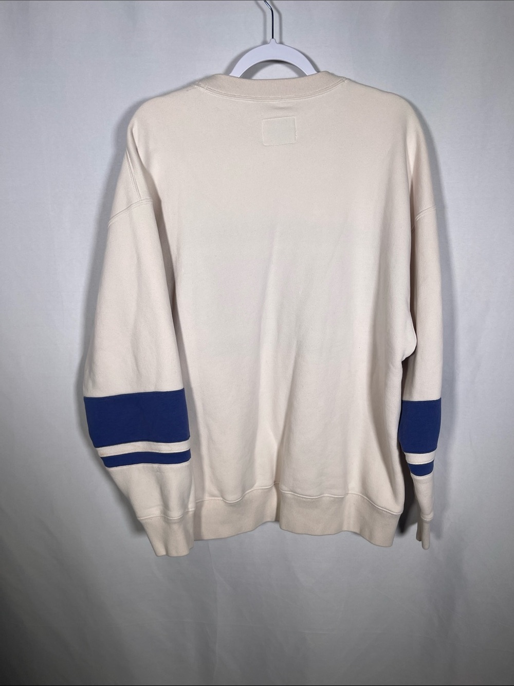 ABERCROMBIE & FITCH WOMENS SOFT A&F CREWNECK SWEATSHIRT APRES CLUB BLUE LARGE - Picture 4 of 4